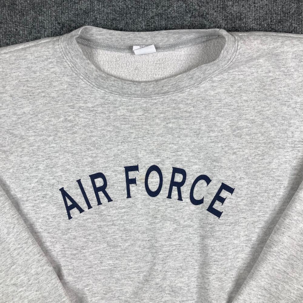 Air Force Sweatshirt Mens Size M Gray Military Pullover‎ Crewneck Armed Forces